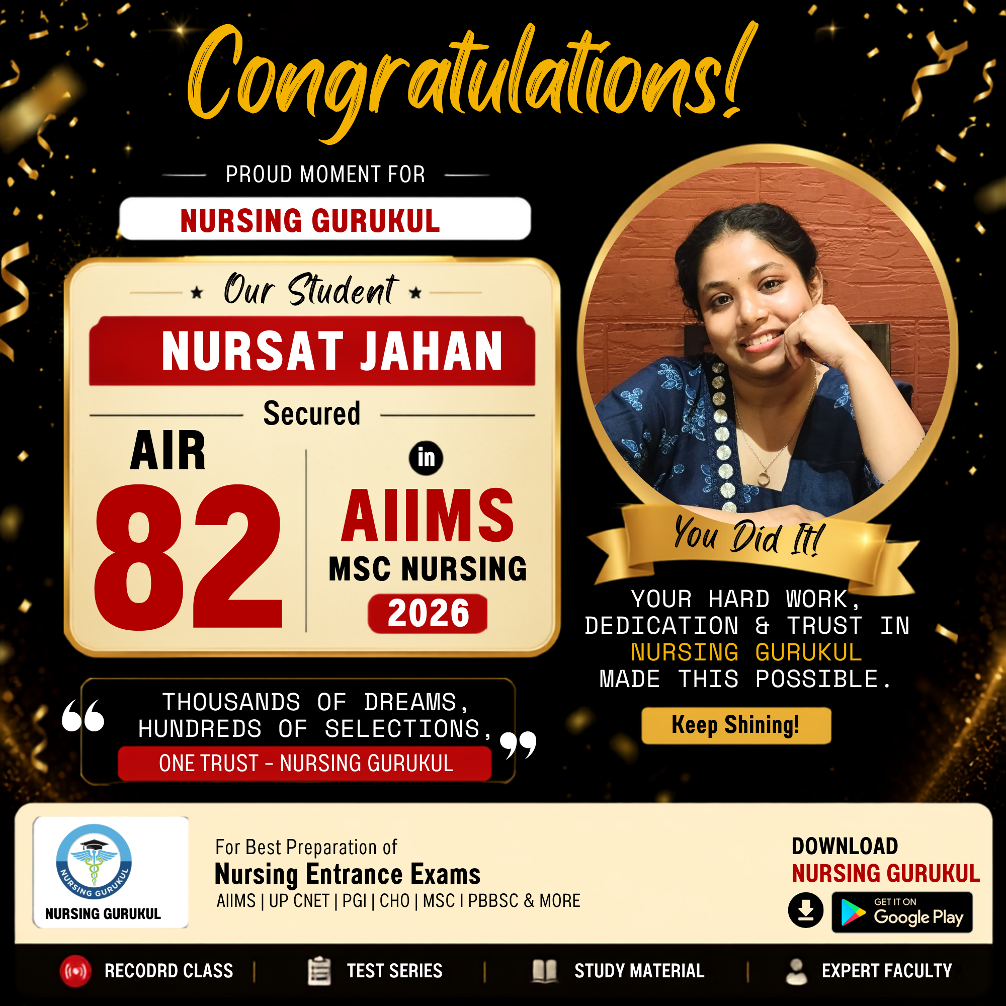 Official Result Celebration