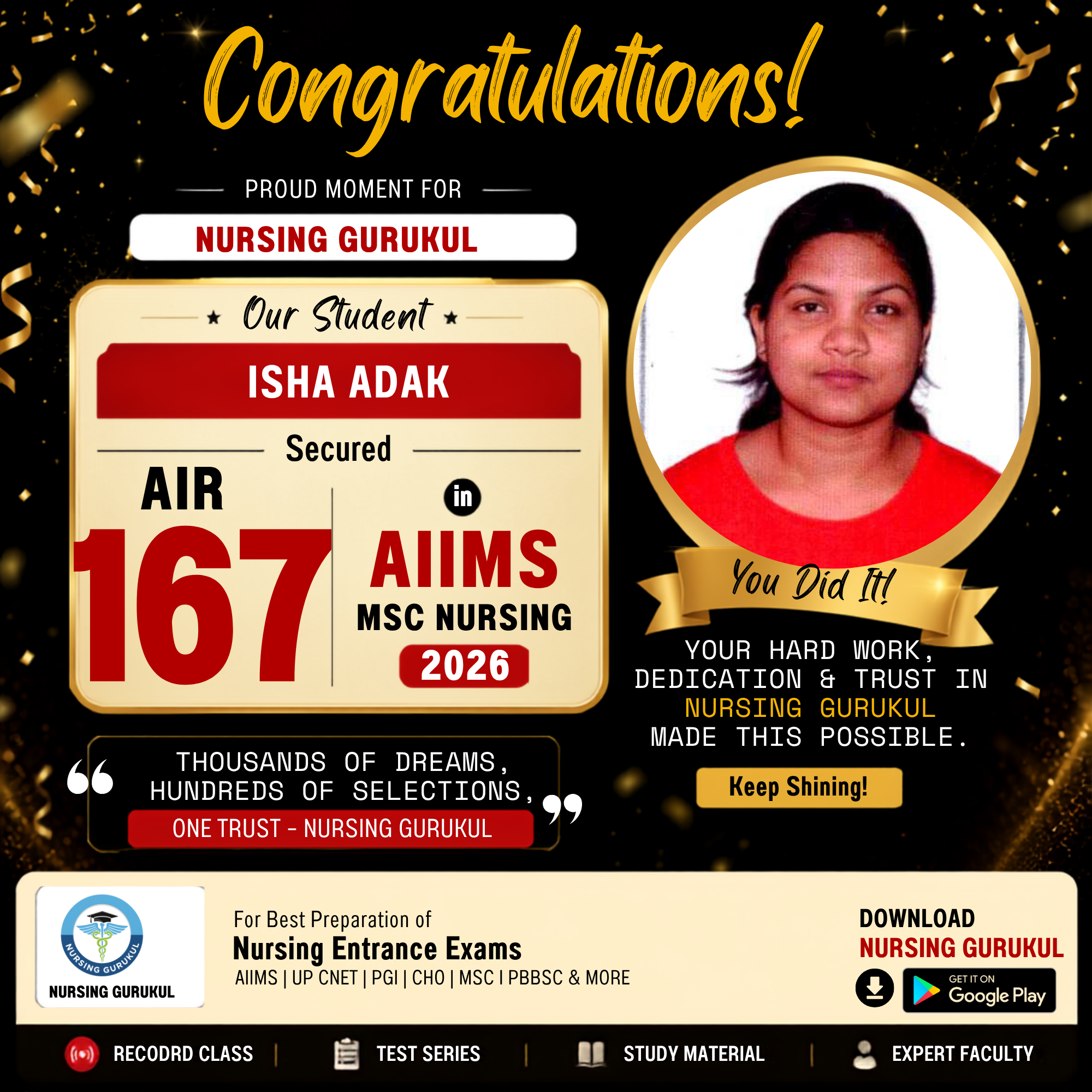 Official Result Celebration