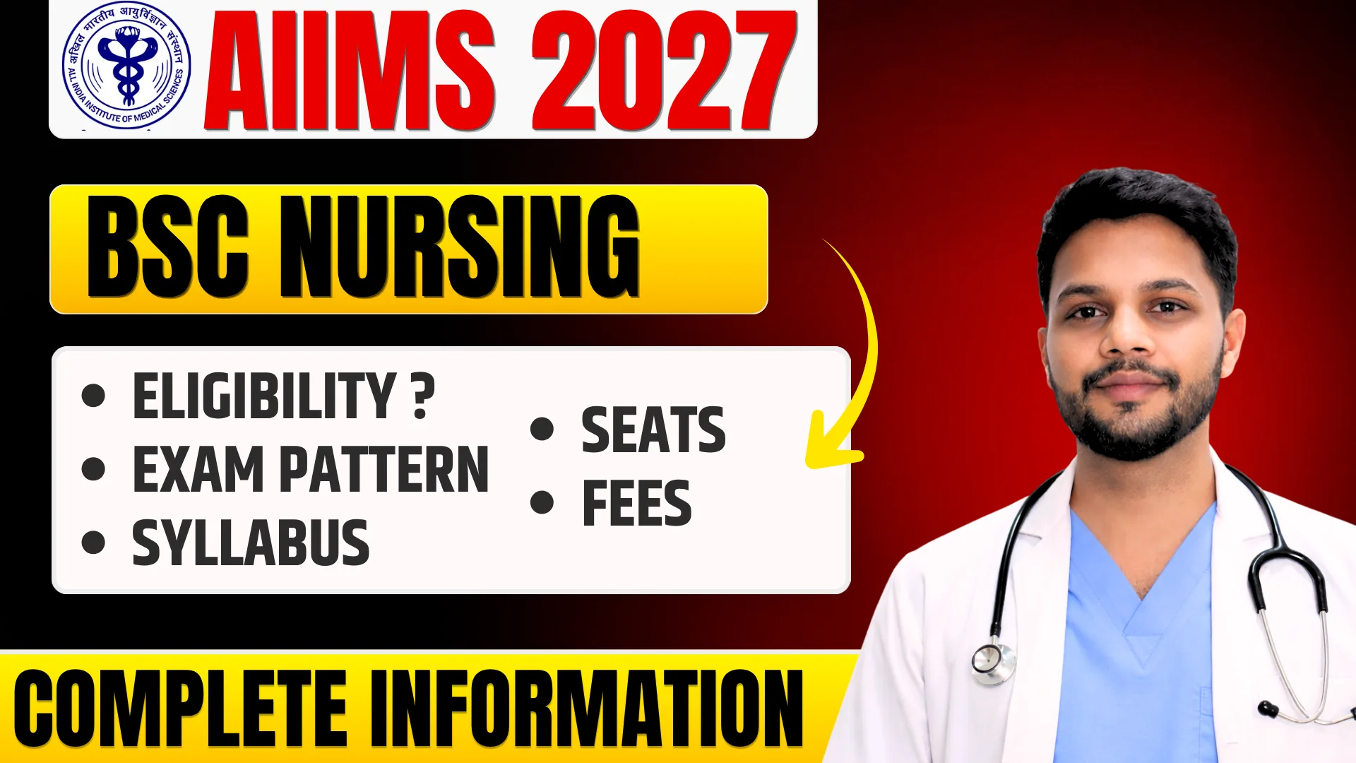 AIIMS BSc Nursing 2027: Exam Date, Eligibility, Syllabus & Exam Pattern