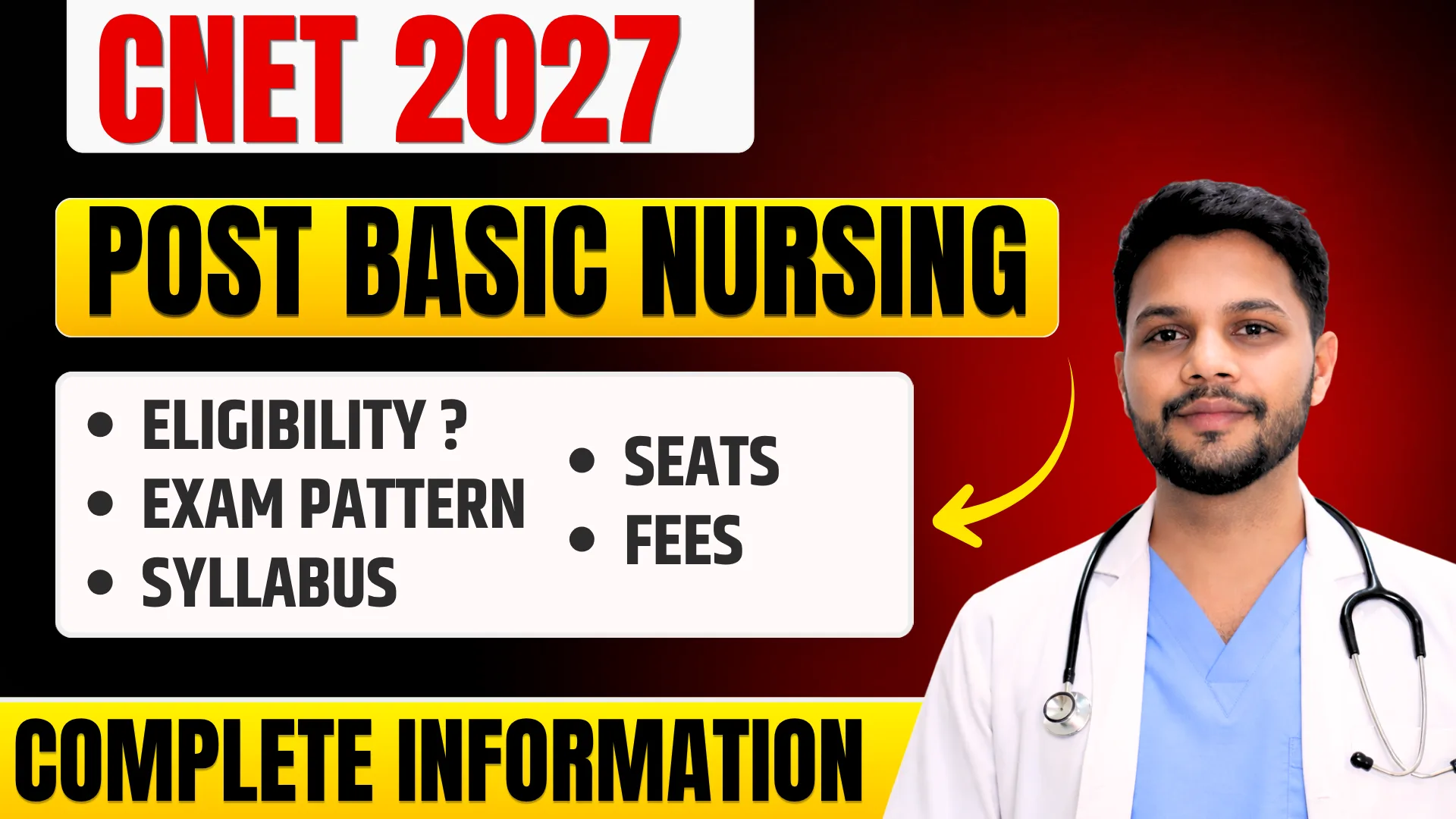 CNET Post Basic B.Sc Nursing 2027: Exam Date, Eligibility, Syllabus & Exam Pattern