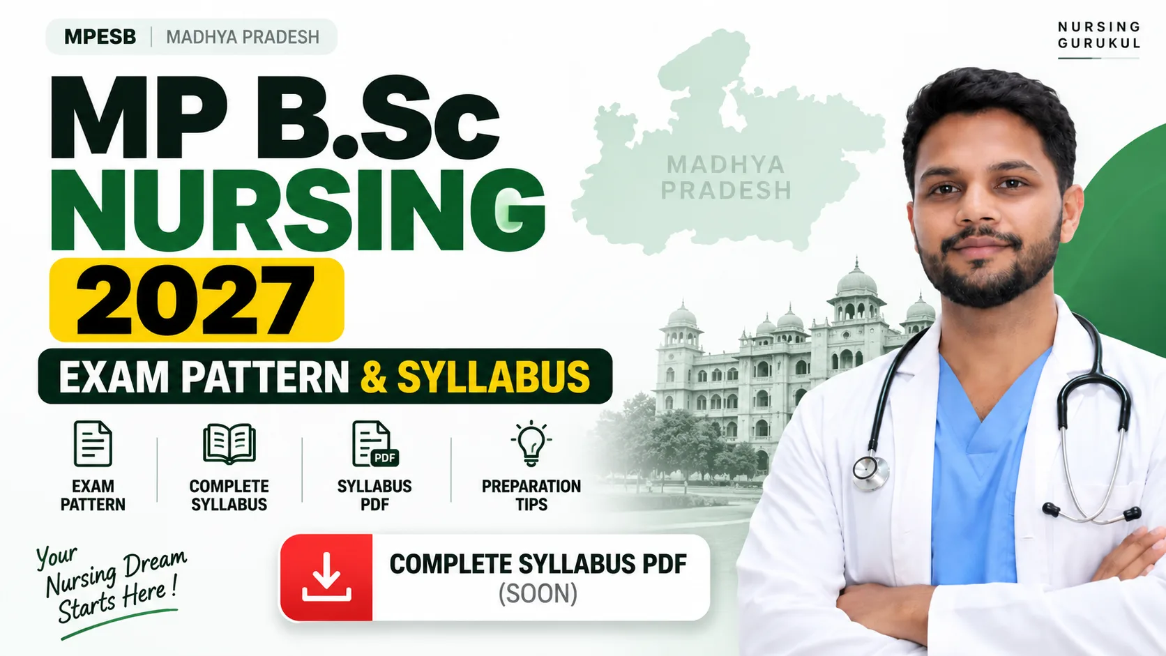 MP B.Sc Nursing 2027 Exam Pattern & Syllabus PDF, PNST Pattern, Subjects & Preparation