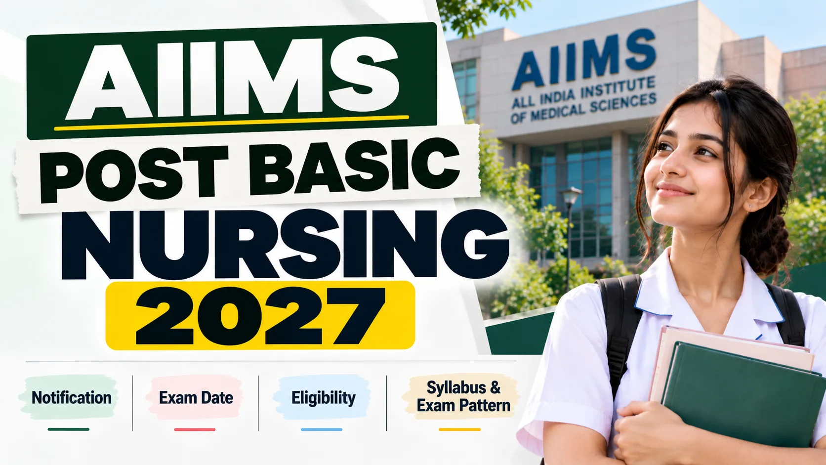 AIIMS Post Basic Nursing 2027: Notification, Exam Date, Eligibility, Syllabus & Exam Pattern