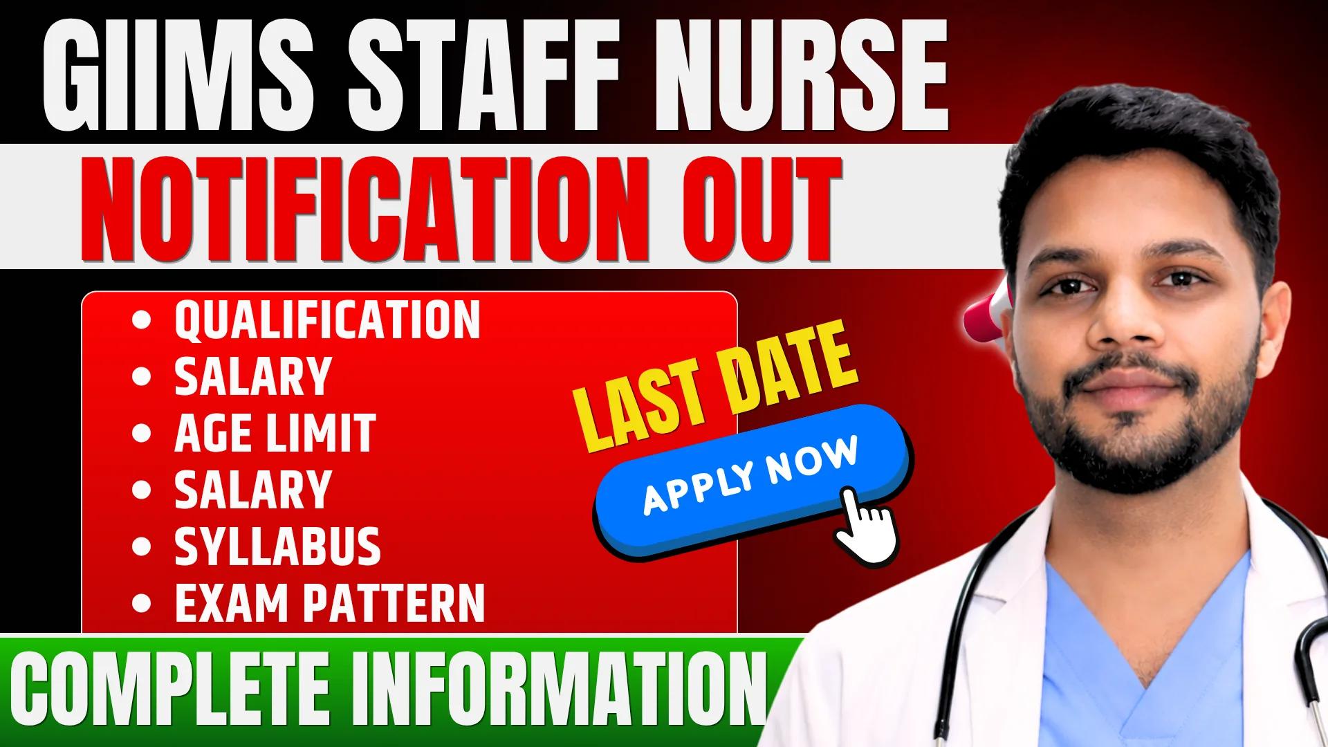 GIMS Staff Nurse Recruitment 2026: 100 पदों पर भर्ती, ₹44,900 Salary, आवेदन शुरू